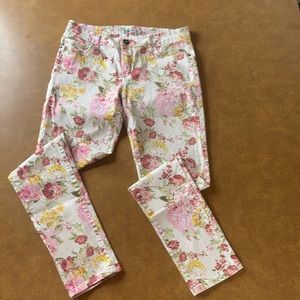 Floral Skinny Jeans Size 11
